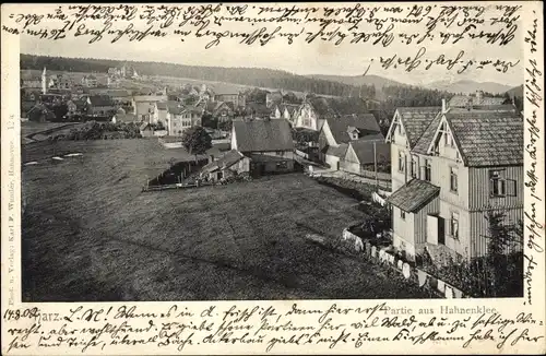 Ak Hahnenklee Bockswiese Goslar, Blick auf Ortschaft und Umgebung