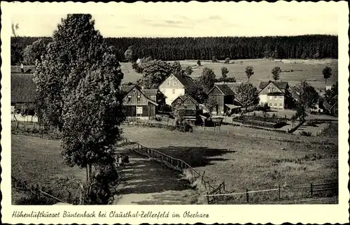 Ak Buntenbock Clausthal Zellerfeld Oberharz, Teilansicht des Ortes