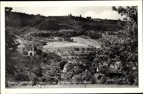 Ak Nieder Beerbach Mühltal im Odenwald, Frankenstein, Gesamtansicht