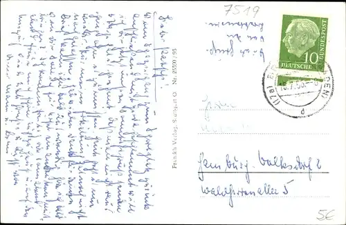 Ak Bretten in Baden, Gesamtansicht, Melanchtonhaus, Berufsschule