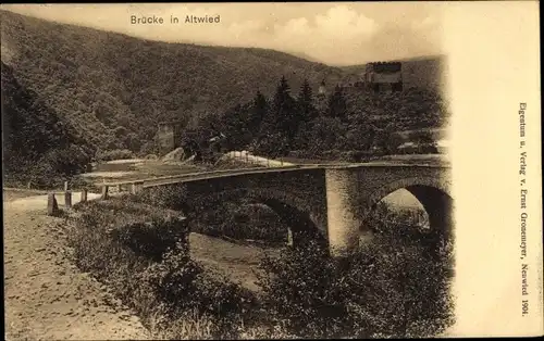 Ak Altwied Neuwied in Rheinland Pfalz, Brücke
