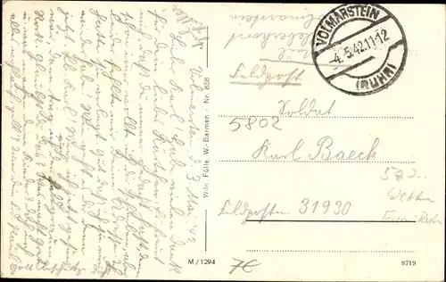 Ak Volmarstein Wetter Ruhr, Gesamtansicht