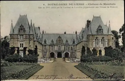 Ak Liesse Notre Dame Aisne, Château de Marchais