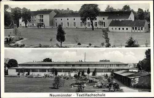 Ak Neumünster in Schleswig Holstein, Textilfachschule