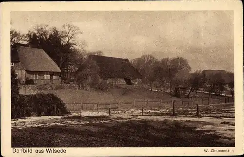 Ak Wilsede Bispingen in der Lüneburger Heide, Dorfbild
