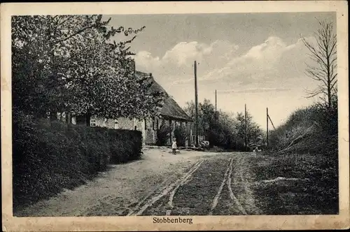 Ak Scharbeutz in Ostholstein, Stobbenberg, Straßenpartie im Ort