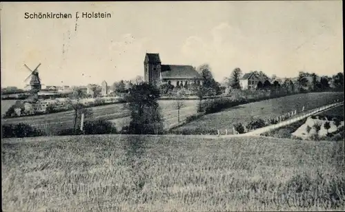 Ak Schönkirchen in Holstein, Gesamtansicht
