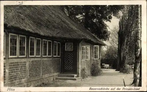 Ak Plön in Holstein, Bauernschänke, Prinzen Insel