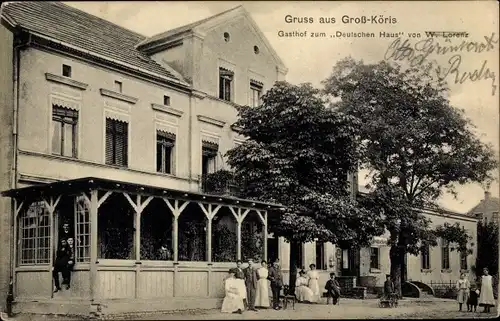 Ak Groß Köris im Kreis Dahme Spreewald, Gasthof zum Deutschen Haus