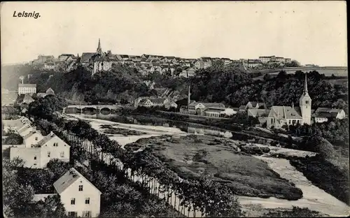 Ak Leisnig in Sachsen, Blick auf den Ort