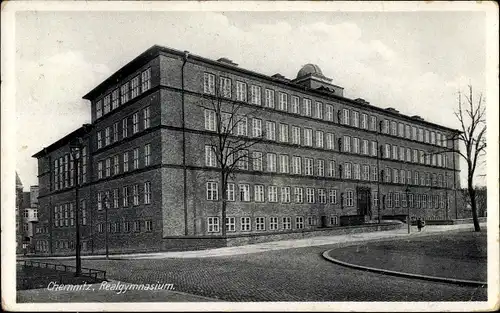 Ak Chemnitz Sachsen, Realgymnasium, Sternwarte