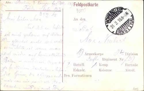 Passepartout Ak Chemnitz Sachsen, Stadttheater, Fahne