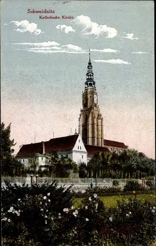 Ak Świdnica Schweidnitz Schlesien, Katholische Kirche