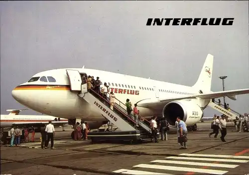 Ak DDR Interflug Flugzeug A310