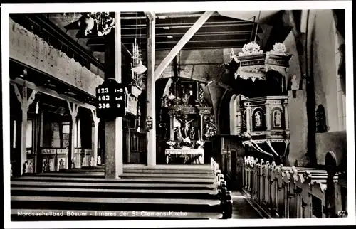 Ak Nordseebad Büsum, St. Clemens Kirche, Inneres