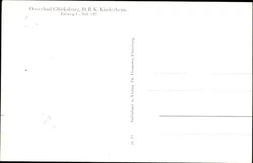 Ak Glücksburg an der Ostsee, DRK Kinderheim, Talweg 1