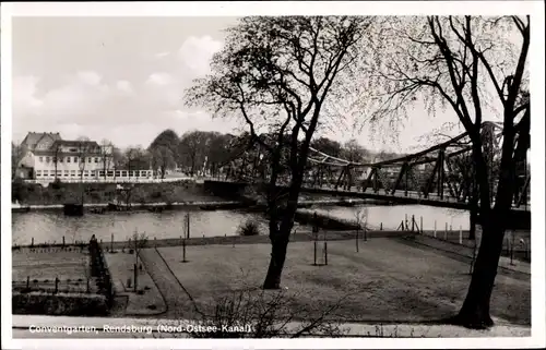 Ak Rendsburg in Schleswig Holstein, Conventgarten, Brücke