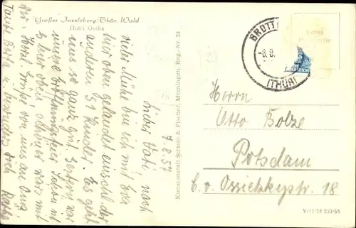 Ak Brotterode Trusetal in Thüringen, Großer Inselsberg, Hotel Gotha