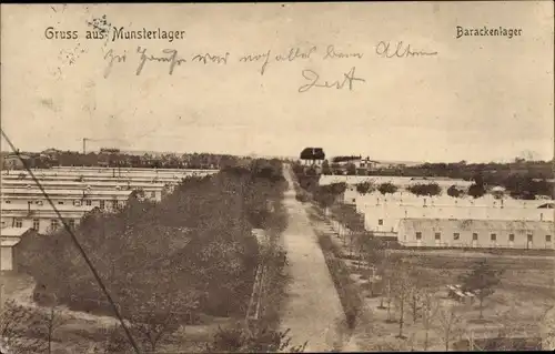 Ak Munster im Heidekreis, Truppenübungsplatz Munsterlager, Barackenlager