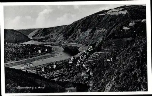 Ak Brodenbach an der Mosel, Teilansicht