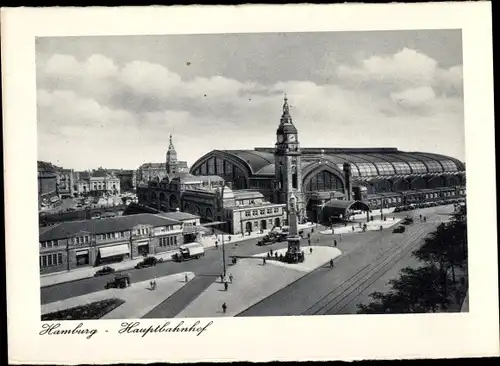 Ak Hamburg Mitte Altstadt, Hauptbahnhof, Front