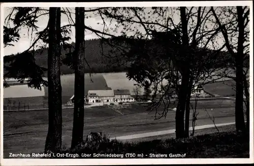 Ak Rehefeld Zaunhaus Altenberg im Erzgebirge, Strellers Gasthof