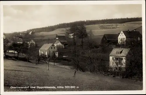 Ak Oberfrauendorf Glashütte im Osterzgebirge, Teilansicht