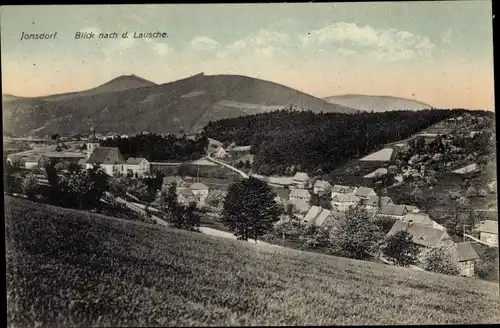 Ak Jonsdorf in Sachsen, Gesamtansicht, Lausche