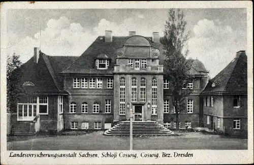 Ak Coswig in Sachsen, Schloss, Landesversicherungsanstalt Sachsen
