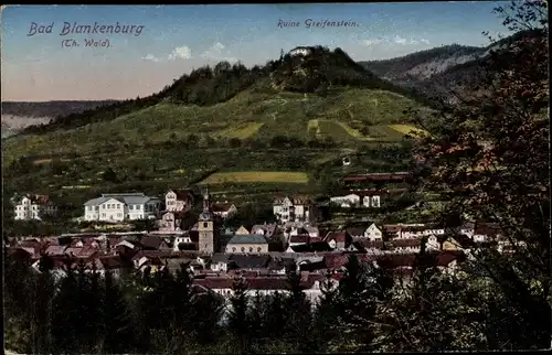 Ak Bad Blankenburg b. Rudolstadt, Ruine Greifenstein