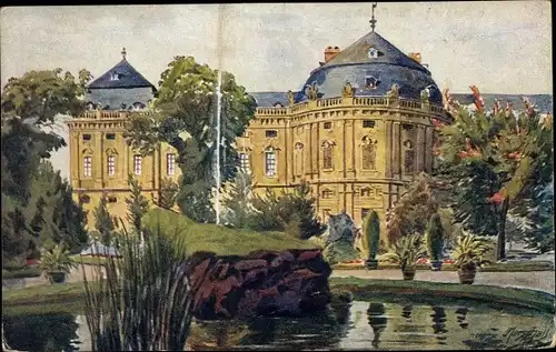 Künstler Ak Marschall, J., Würzburg am Main Unterfranken, Die Residenz, Nr 543