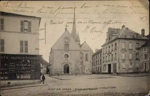 Ak Jouy en Josas Yvelines, Place de l'Eglise