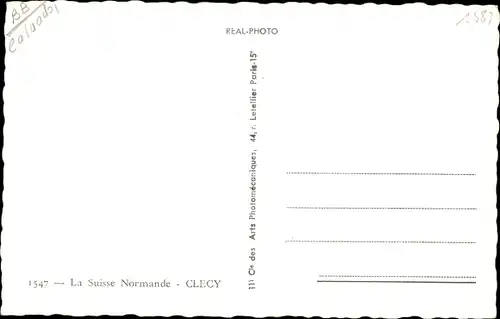 Ak Clécy Calvados, Moulin du Vey, Vallee de l'Orne, Le Chateau, Foret