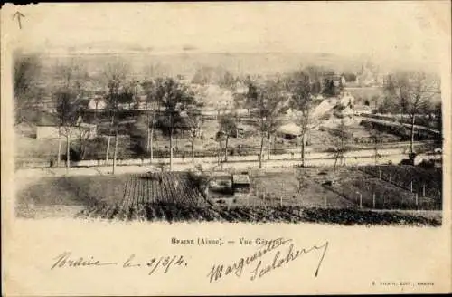 Ak Braine Aisne, Vue generale