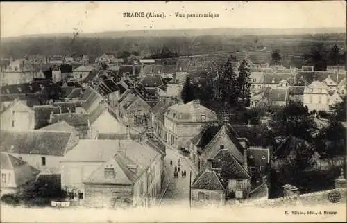 Ak Braine Aisne, Blick auf den Ort