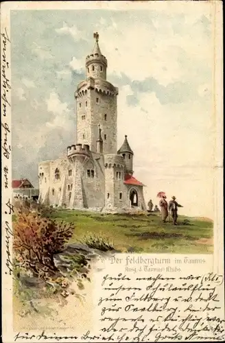 Künstler Litho Fries, E., Schmitten im Hochtaunuskreis Hessen, Der Feldbergturm