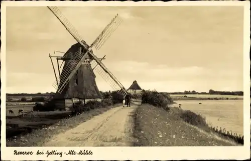 Ak Beveroe Nieby an der Ostsee, Windmühle