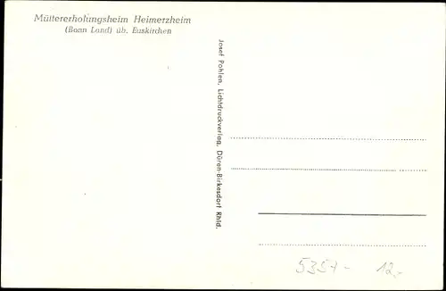 Ak Heimerzheim Swisttal in Nordrhein Westfalen, Müttererholungsheim