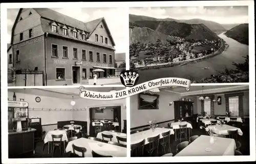 Ak Oberfell an der Mosel, Gasthof zur Krone, Ort