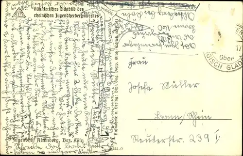 Ak Altenberg Odenthal Bergisches Land, Jugendhof