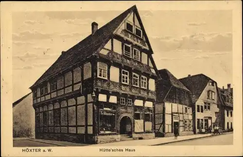 Ak Höxter an der Weser, Hütte´sches Haus