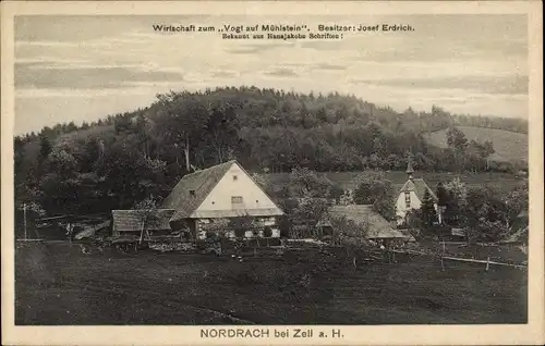 Ak Nordrach im Schwarzwald Baden, Wirtschaft zum Vogt auf Mühlstein