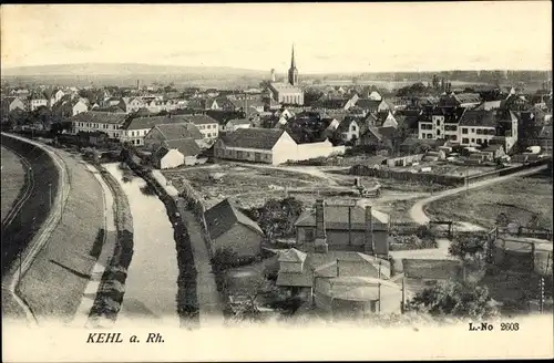 Ak Kehl am Rhein, Panorama