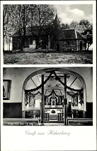 Ak Wollbrandshausen im Eichsfeld, Wallfahrtskirche Höherberg, Altar