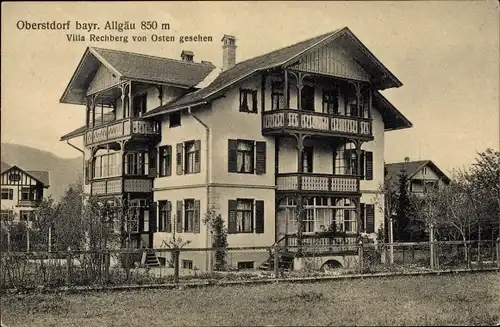 Ak Oberstdorf im Oberallgäu, Villa Rechberg von Osten gesehen