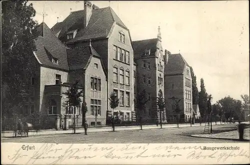 Ak Erfurt in Thüringen, Baugewerkschule