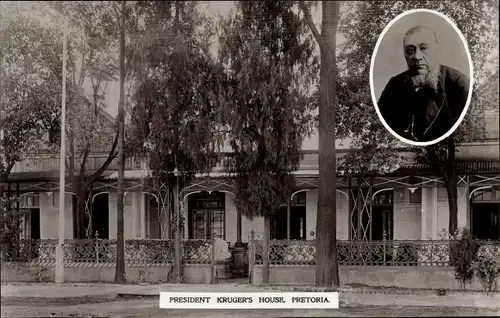 Ak Pretoria Südafrika, President Paul Kruger's House, Portrait