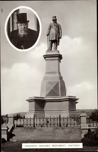 Ak Pretoria Südafrika, President Paul Kruger's Monument, Portrait