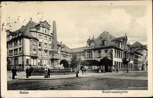 Ak Mainz am Rhein, Neubrunnenplatz