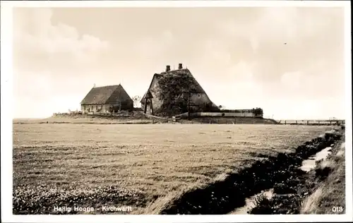 Ak Hallig Hooge, Kirchwarft